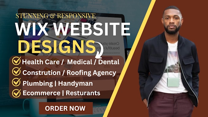 Gig Preview - Create healthcare,medical, plumbing or construction agency wix website design