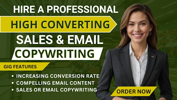 Gig Preview - Write converting email copy, sales email copywriting to drive sales for business