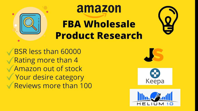 Gig Preview - Do amazon wholesale product research