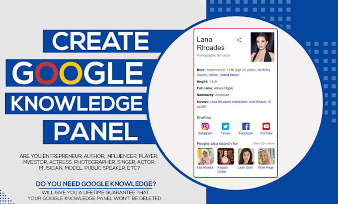 Gig Preview - Create a verified google knowledge panel for you and personal business