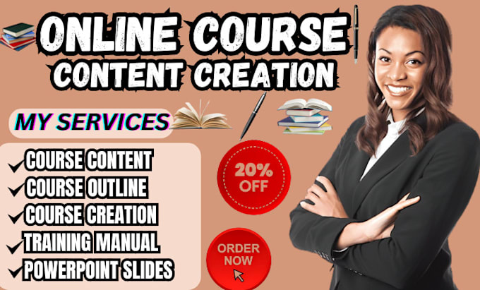 Gig Preview - Create online course content course creation course upload training manual PPT