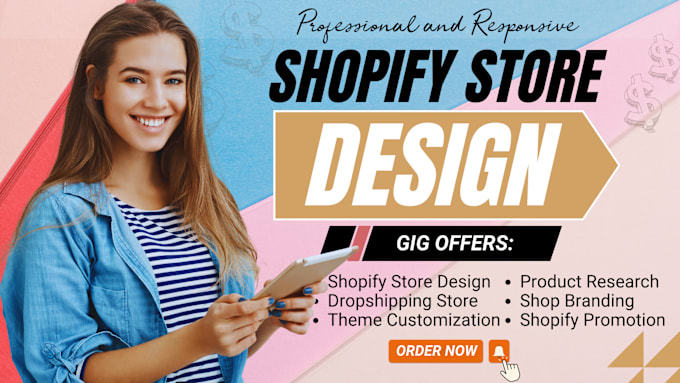 Bestseller - create shopify dropshipping store, shopify website design, redesign shopify