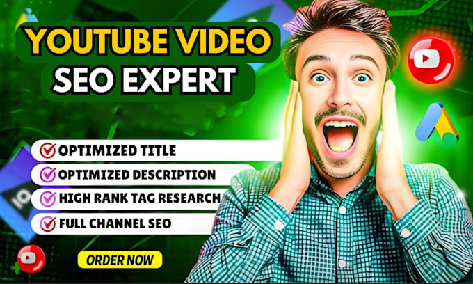 Gig Preview - Do best optimized youtube video SEO expert for top ranking