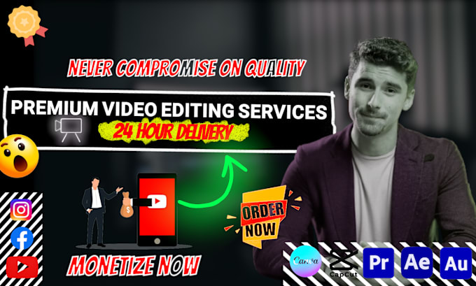 Gig Preview - Youtube cash cow video editing under 24 hours