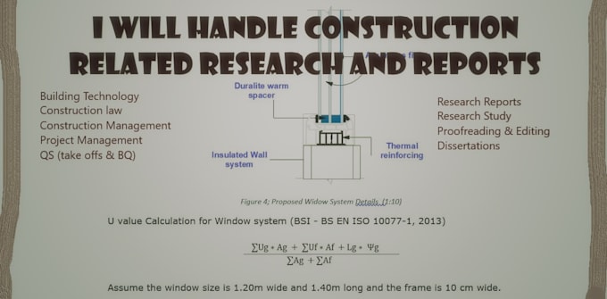 Gig Preview - Do construction, qs, project management research and reports