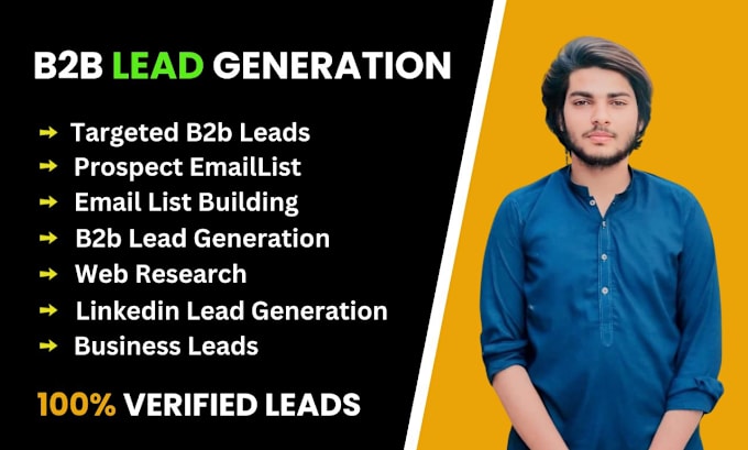 Gig Preview - Do targeted b2b lead generation, linkedin leads and prospect email list building