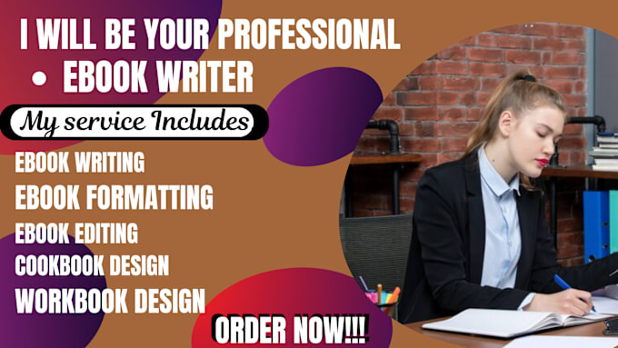 Gig Preview - Be your ebookwriter ghostwriter workbook cookbook formatting and editing