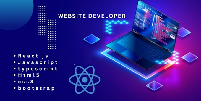 Gig Preview - Expert website developer responsive, secure websites using react js