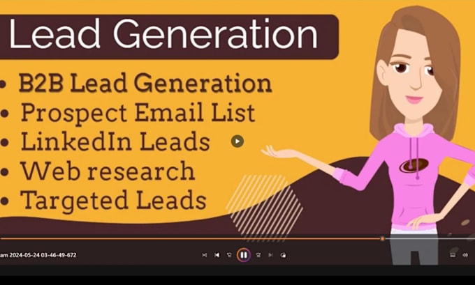 Gig Preview - Do b2b linkedin lead generation and prospect email list