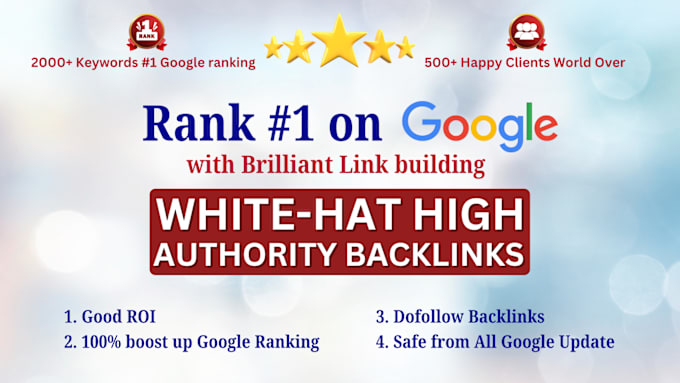 Gig Preview - Create high quality SEO backlinks for google ranking