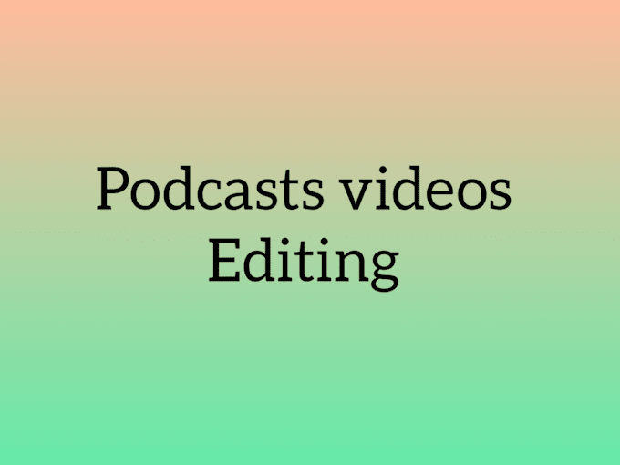 Gig Preview - Do professional podcast and audio editing