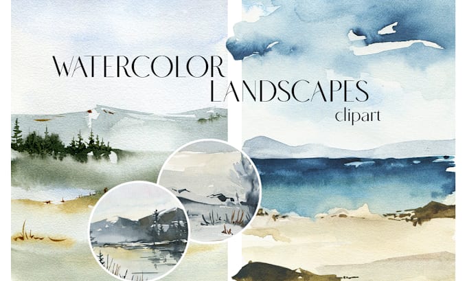 Gig Preview - Paint watercolor landscape in my own style