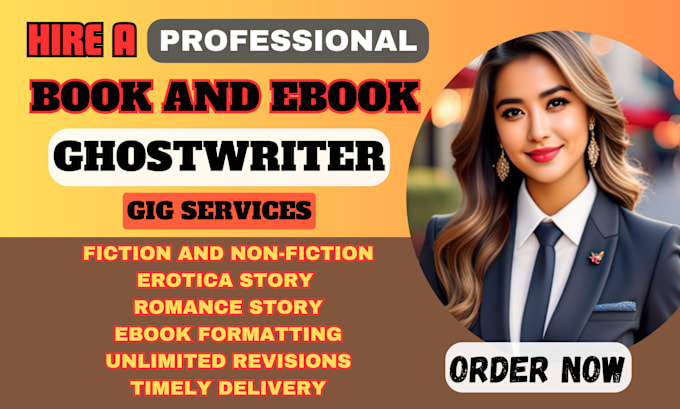 Gig Preview - Ghostwrite your fiction, original romance ebook, erotic story ebook ghostwriter