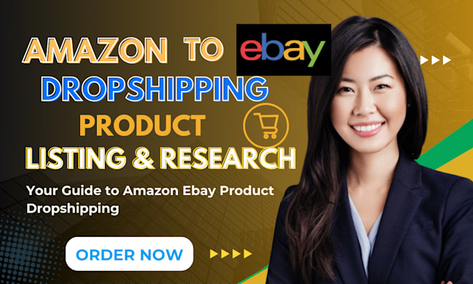 Gig Preview - Do professional amazon to ebay product dropshipping top listings