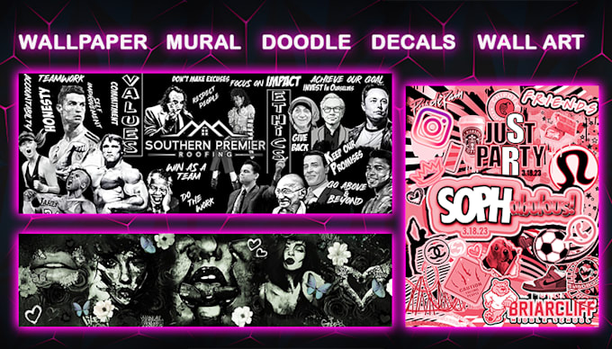 Gig Preview - Design wall mural, illustration and other graphics