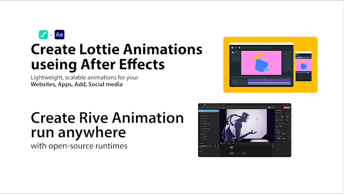 Gig Preview - Do optimized rive, svg, lottie animation for web and app