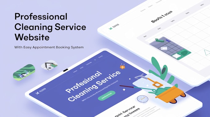 Gig Preview - Build professional cleaning service website with booking