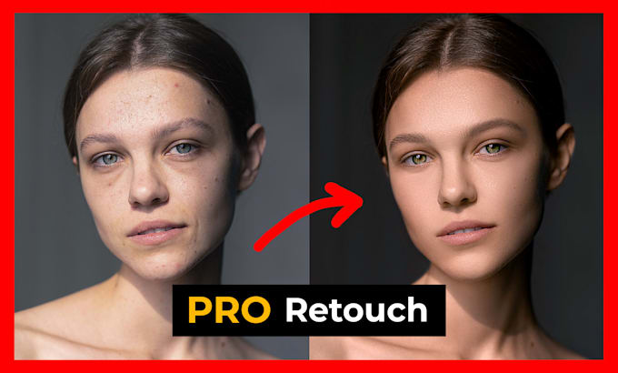 Gig Preview - Retouch natural basic face skin edit portrait