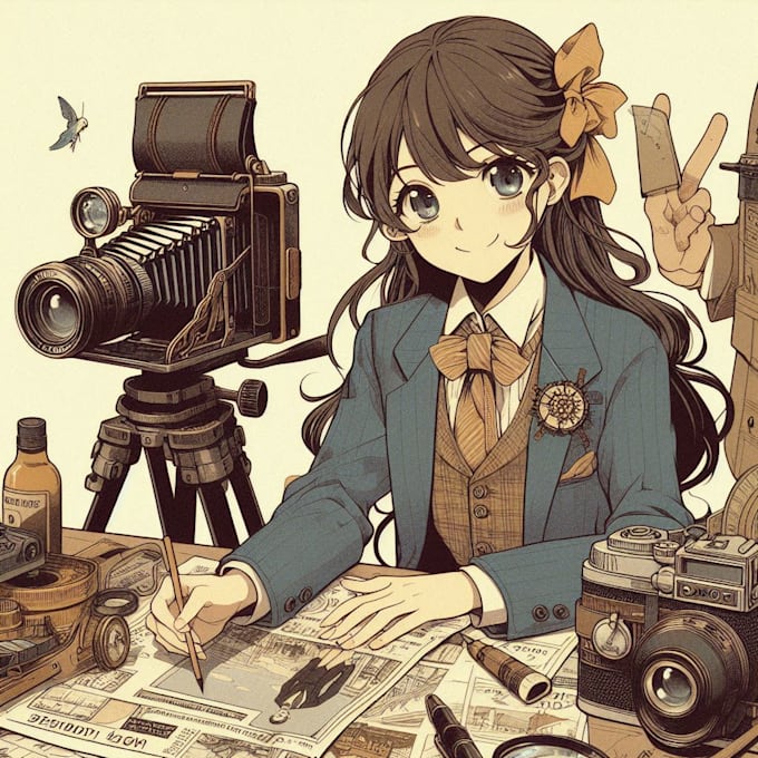 Bestseller - draw vintage illustration in anime style or manga art