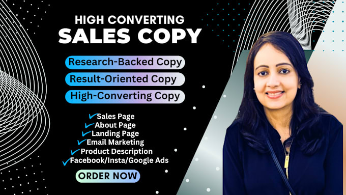 Gig Preview - Do high converting sales copywriting for sales copy and landing page copy