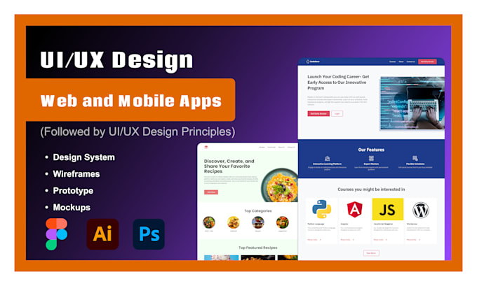 Gig Preview - Do figma UI UX designs for website and mobile apps