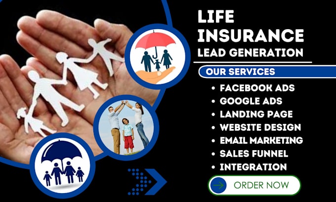 Gig Preview - Generate sales automation life insurance leads insurance website facebook ads