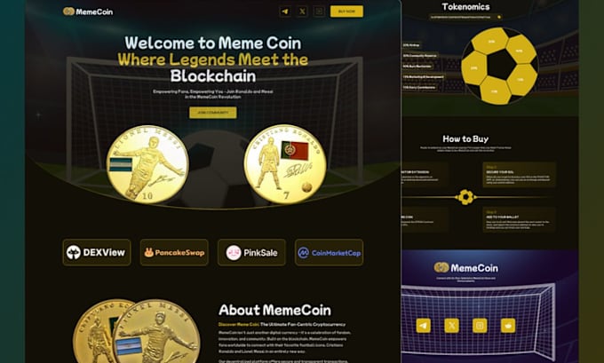 Gig Preview - Meme coin website, crypto meme website, solana meme coin, presale website, token