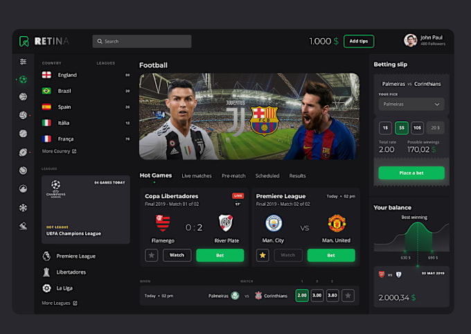 Gig Preview - Build HQ sport bet app, crypto bet app, sport website, slots, card game website