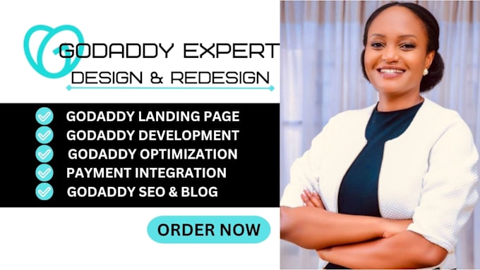 Gig Preview - Godaddy website design redesign godaddy website godaddy website design godaddy