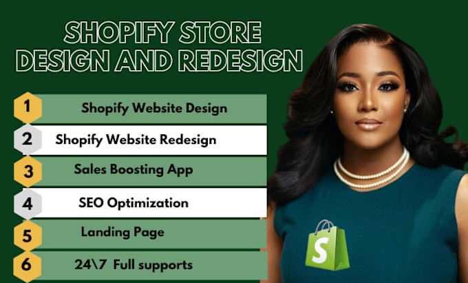 Gig Preview - Design shopify website do shopify redesign design shopify create shopify store