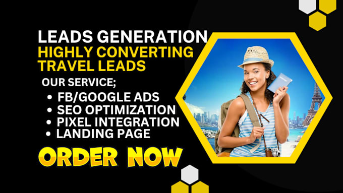 Gig Preview - Generate highly converting travel leads, travel agency leads, travel website