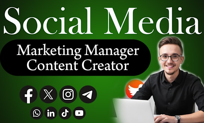 Gig Preview - Be your social media marketing manager and content creator