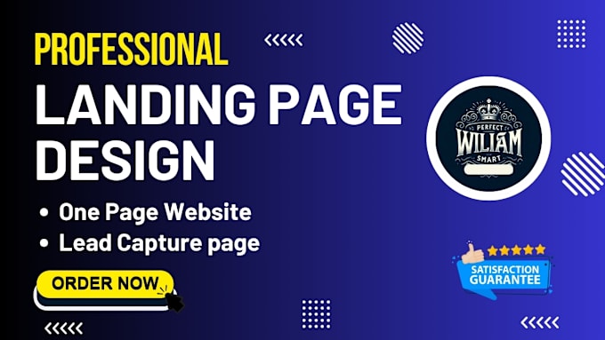 Gig Preview - Design landing page, lead capture page, one page website, wordpress website