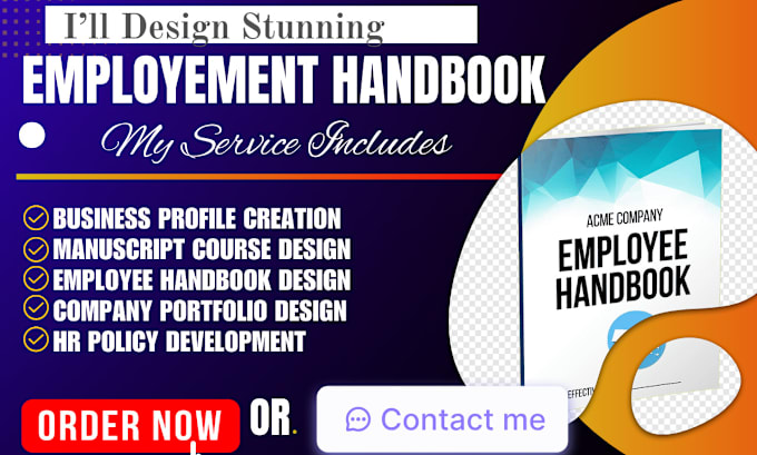 Gig Preview - Design employee handbook, business profile, company portfolio, HR policy