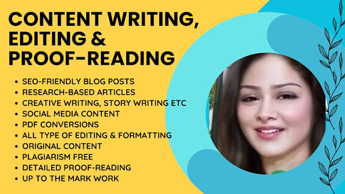 Gig Preview - Provide expert content writing, editing and proofreading