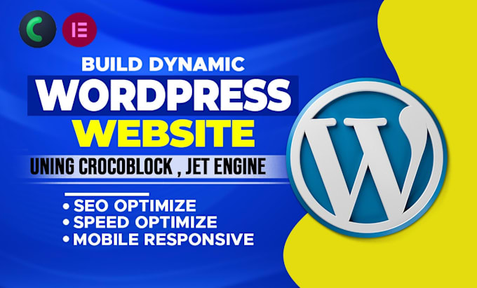 Gig Preview - Design a dynamic wordpress website with crocoblock, elementor, and acf