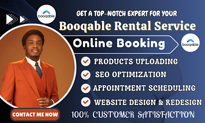 Gig Preview - Do booqable rental website, online booking website, appointment rental service