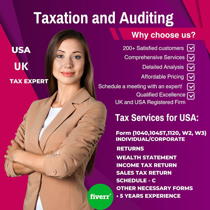 Gig Preview - Provide expert tax filing services by CPA and acca certified