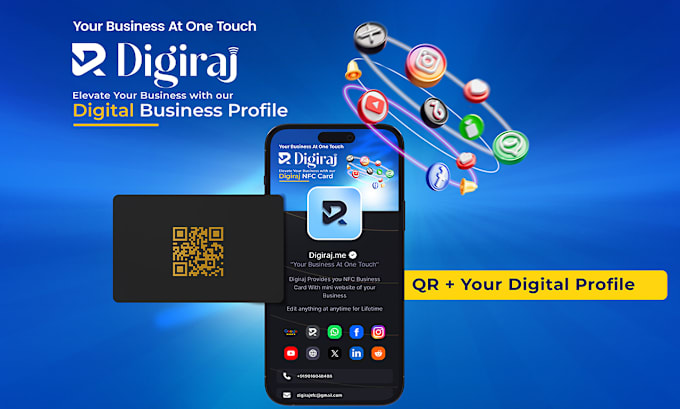 Gig Preview - Make digital business card for you, which you can edit