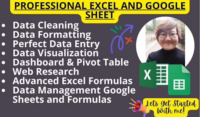 Bestseller - do data management any work with excel or google sheet