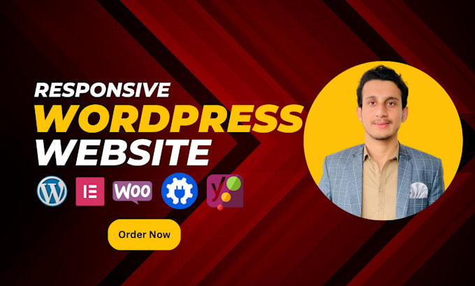 Gig Preview - Design responsive wordpress business website, wordpress website development