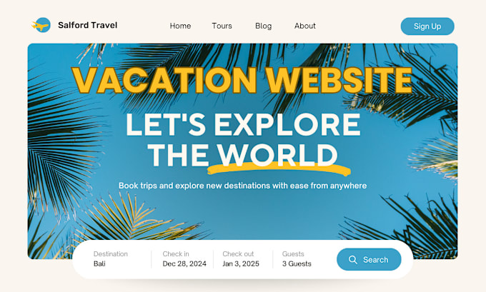 Gig Preview - Create vacation rental website vacation rental booking website rental website