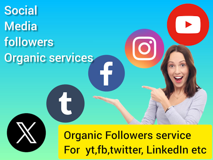 Gig Preview - Provide social media followers organically