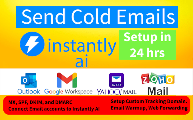 Gig Preview - Setup instantly ai for email warm up and cold email outreach