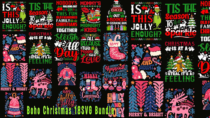 Gig Preview - Provide boho fishing christmas png sublimation shirt design bundle