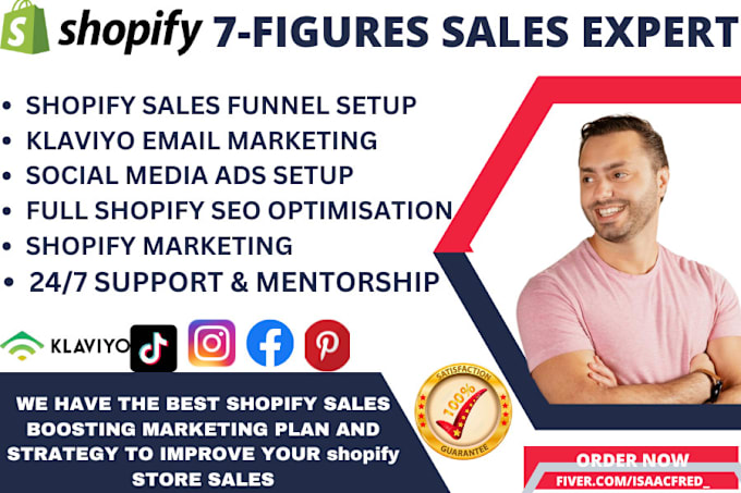 Bestseller - do shopify marketing ecommerce shopify promotion sales funnel tiktok fb ads