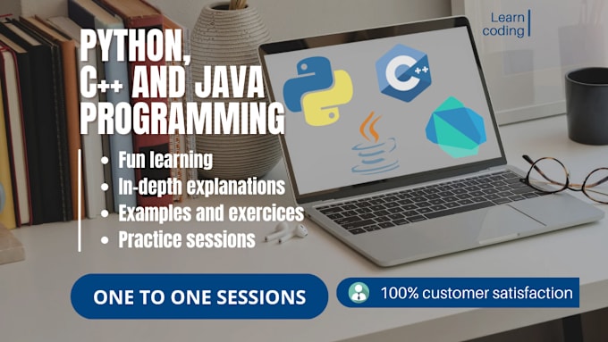 Gig Preview - Tutor you python java or cpp beginner to advanced