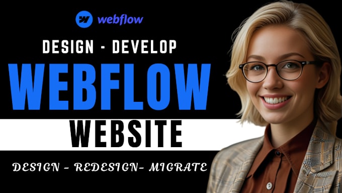 Gig Preview - Develop webflow website, design, redesign figma to webflow, webflow landing page