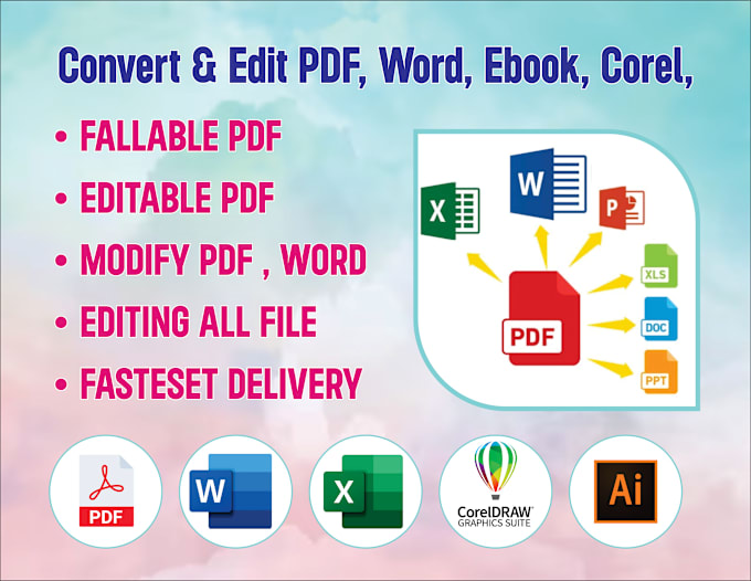 Gig Preview - Create fillable pdf, editable pdf and other files,