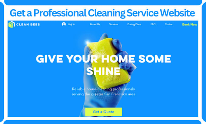 Gig Preview - Design cleaning service or cleaning booking website with booking system